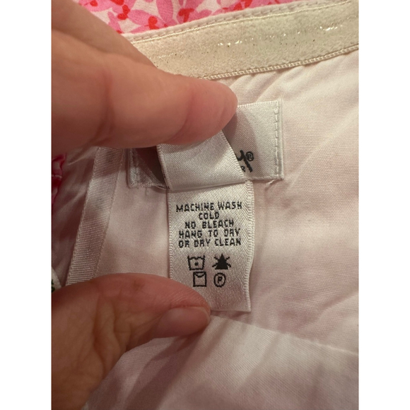 Lilly Pulitzer Strapless Dress Pink and White Size 0 - Picture 8 of 8